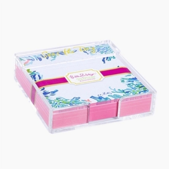 Lilly Pulitzer Other - Lilly Pulitzer Wade And Sea Note Sheets With Acrylic Holder New In Box!